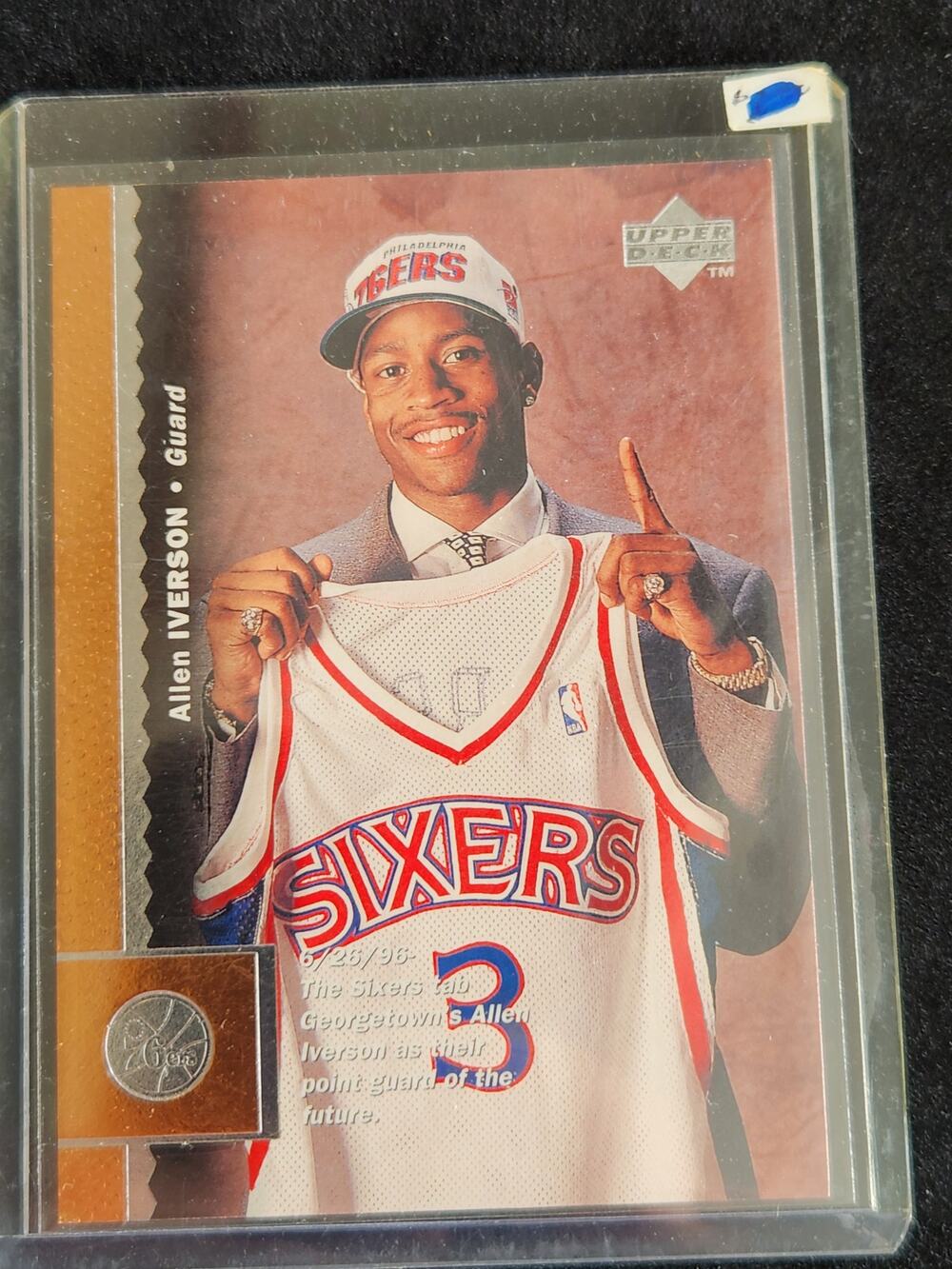 1996-97 Upper Deck Allen Iverson #91 RC Rookie 76ers Georgetown